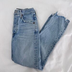 (SOLD) Agolde “Riley High Rise Straight Crop” Jeans in Size 23